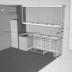 maquette cuisine par Blandine ébéniste de boisenbois